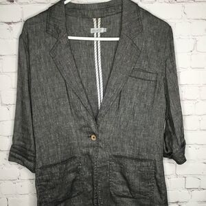 Lark & Wolff Women's Gray 3/4 Sleeve Blazer Jacket Size M